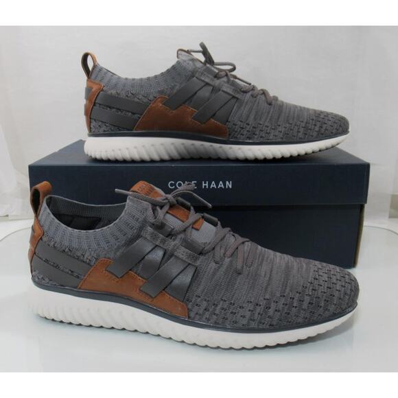 Men's Cole Haan Grand Motion Woven stitchlite Sneakers Shoes Grey - Picture 3 of 8